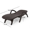 3D Wicker-Like Plastic Patio Chaise Lounge with Cushion, Weather-Resistant, Patio Recliner, Ergonomic Outdoor Accent Chairs -Christopher Knight Home - 3 of 4