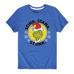 Boys' - Dr. Seuss - The Grinch Stink Stank Stunk Short Sleeve Graphic T-Shirt - 1 of 4
