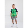 Minecraft Creeper Graphic T-Shirt and French Terry Shorts Outfit Set Little Kid - 3 of 4