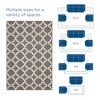 Modway Cerelia Moroccan Trellis 9x12 Indoor and Outdoor Area Rug in Gray and Beige – Weather-Resistant Low Pile Rug for Patio or Living Room - 2 of 4