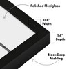 Americanflat 24x36 Poster Frame with Polished Plexiglass - Soho Collection - Gallery Style Deep Molding Picture Frames for Wall Display - Black - 3 of 4