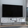 70.9" Manufactured Wood TV Stand with Hinged Drawers, Open Shelves, and Hairpin Legs for Living Room and Bedroom - 4 of 4