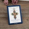 Anna-Kaci Stained Glass Rhinestone Patonce Cross Necklace with Message Card & Envelope Jewelry Gift - 3 of 4