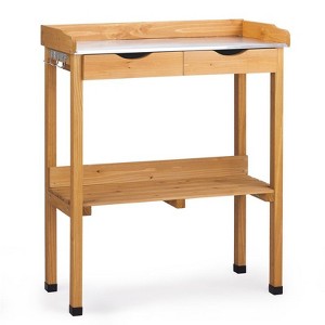 Karl Home Outdoor Fir Wood Garden Potting Bench With Drawer - 1 of 4