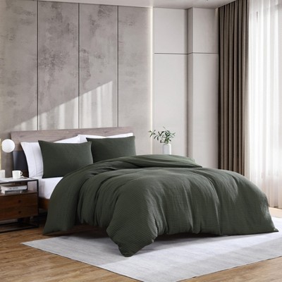 Forest Green King Microfiber Reversible Comforter Set