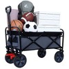 SKRAN Foldable Utility Garden Cart, 360 lb Weight Capacity Heavy Duty Portable Wagon with Wheels for Shopping,Camping,Garden,Outdoor - 4 of 4