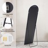 ChicFurnit Full Length Mirrors Arhed Floor Mirrors Floor Standing Mirror Wall Mirror Thin Frame for Living Room, Black, 59"*0.5"*16" - 4 of 4