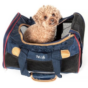 Munora Airline Approved Aero-Zoom Lightweight Wire Framed Collapsible Pet Carrier, 16.5" Travel Cat & Dog Carrier - 1 of 4