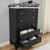 Whizmax 5 Drawers Dresser for Bedroom, White Chest of Drawers Tall Wood Dresser with Large Storage Organizer for Living Room, Closets, Hallway - 4 of 4