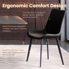 POVISON Contemporary Leather Dining Chairs Set of 2, Curved Back Side Chairs, Black - 4 of 4