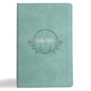 KJV Large Print Personal Size Reference Bible, Earthen Teal Suedesoft Leathertouch, Indexed - by  Holman Bible Publishers (Leather Bound) - 1 of 1