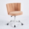 Home Office Chair Set of 1, Fluffy Fuzzy Comfortable Makeup Vanity Chair, Swivel Desk Chair Height Adjustable Dressing Chair, for Bedroom - 2 of 4