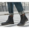 Santimon Men's Leather Lace Up Ankle Work Boots Non-Slip Hiking Boot Grey - 3 of 4