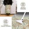 Vintage Medallion Carpet, Washable Rug Stain Resistant Throw Carpet, Non Shedding Low Pile Folding Floor Cover with Non-Slip Backing for Living Room - 2 of 4