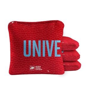Skip's Garage | Gameday University Synergy Pro Red Cornhole Bags (Set of 4) - 1 of 4