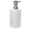 LunaLulinlk Faux Marble Resin Soap Pump, White - 4 of 4