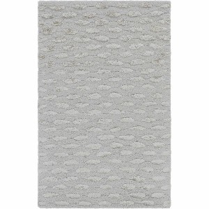 Hauteloom Eldersville Embossed Taupe Premium Viscose&Wool Area Rug - 1 of 4