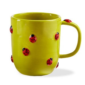tag Garden Ladybug Mug - 16oz Drinkware, Hand Wash, Everyday Use, Green, 5" L x 4" W x 4.5" H - Perfect for Home or Office - 1 of 1