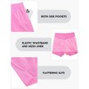 Women's Quick-Dry Swim Trunks Shorts with Liner Athletic Running Cross Waist Short with Zip Pockets - 3 of 4
