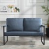 MAYEERTY 26.8 Inch +49.2 Inch 2 Pieces Accent Armchair - Padded Square Arms, Sturdy Metal Frame, Compressed Cushions - 3 of 4
