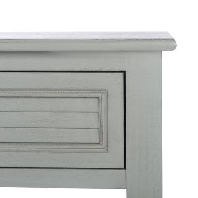 Distressed Gray Pinewood Hallway Table with Storage