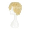 Unique Bargains Women's Cosplay Wigs with Wig Cap 12" Yellow - 2 of 4