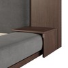 Whisen Queen Size Floor Platform Bed & Upholstered Bed Frame with Extended Wood Headboard and Bedside Shelf - 3 of 4