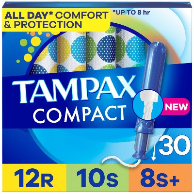 Tampax Compact Periods Tampon - Regular/Super/Super Plus - 30ct