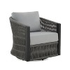 JTH Outdoor Oahu 29" Barrel Swivel Patio Lounge Chair, Moon Gray All-Weather Olefin - 2 of 4