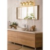 Beckett 4-Light Vanity Light - Dimmable Steel Fixture with Clear Seedy Glass Shades - 4 of 4