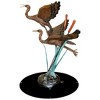 Design Toscano Flying Heron Pair in Reeds Cast Bronze Garden Statue - 3 of 4