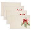Saro Lifestyle Linen Blend Frosted Pine Placemat (Set of 4), 13"x19", Natural - 3 of 4