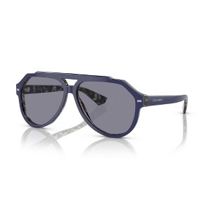 Dolce & Gabbana DG 4452 3423/1 Mens Aviator Sunglasses Blue on Blue Havana 60mm - 1 of 4