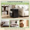 22.8in End Table with Flip Top, USB Ports, and Hidden Storage Drawer for Small Spaces -3irtyhousy - 3 of 4