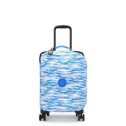 Kipling Spontaneous Small Printed Rolling Luggage Diluted Blue