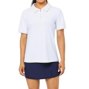 Women's Golf Polo Short Sleeve Shirts Lightweight Moisture Wicking Collared T Shirt Quick Dry - 1 of 4