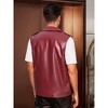 INSPIRE CHIC Men's Motorcycle Zipper Punk Sleeveless Faux Leather Jacket Vest - 3 of 4