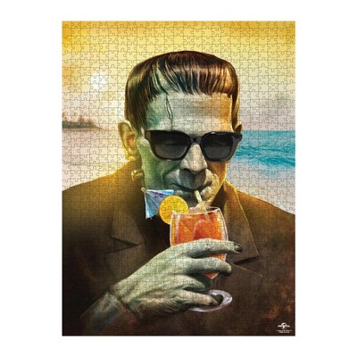 Trick Or Treat Studios Universal Monsters Frankenstein at the Beach 1000 Piece Jigsaw Puzzle