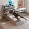 Lift Up Storage Bed Frame, Height Adjustable Storage Headboard with Charging Station - 2 of 4