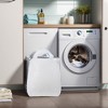 Unique Bargains Portable Laundry Bag White Gray 1 Pc - 2 of 4