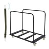 Garvee Folding Table Cart, 1800 LBS Heavy Duty Table Trolley with 5" Swivel Wheels, Black Desk Trolley for Garage, Home, Warehouse - 2 of 4