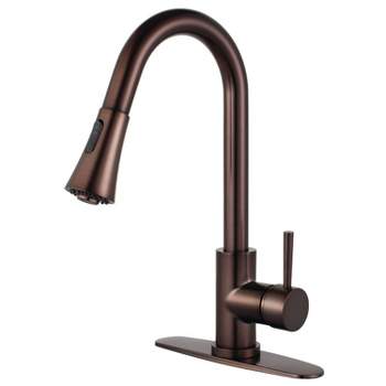 Gourmetier Single Handle Faucet with Pull Down Spout Oil Rubbed Bronze - Kingston Brass