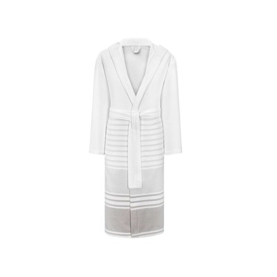 Togas Hammam White/Grey Bathrobe