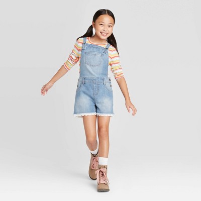 girls jean overalls
