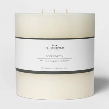 Pillar Candle Soft Cotton White - Threshold™