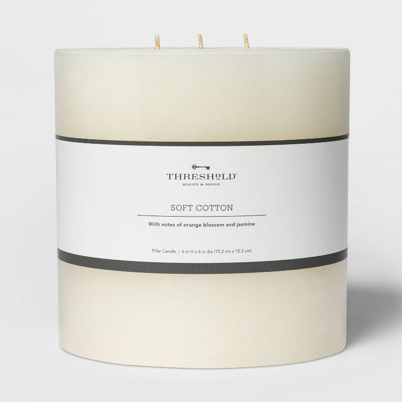 Pillar Candle Soft Cotton White - Threshold™, 1 of 7