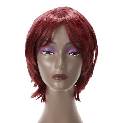 Unique Bargains Women's Halloween Wigs 12" with Wig Cap 21.5" - 22.5" Brown