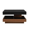 NicBex Modern 27.5" Square Coffee Table 2 Tier Center Table with Rotating Design and 3 Detachable Tray for Living Room - 3 of 4