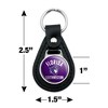 Florida Southwestern State College Buccaneers Logo Black Leather Keychain - 2 of 4