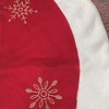 Old World Christmas Red Embroidered Christmas Tree Skirt, Snowflakes with Faux Fur Trim, 48in - 2 of 3